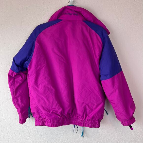 Vintage 90s Columbia Powder Keg Ski Jacket 2 in 1 Color Block Granola S Womens - Picture 2 of 14